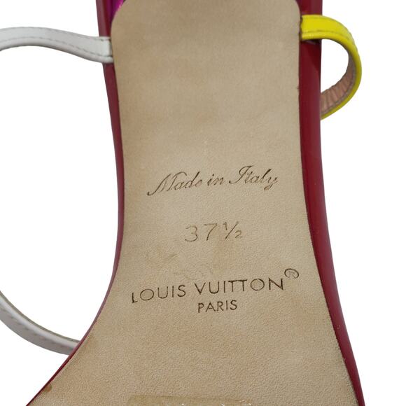 Louis Vuitton Blossom Sandals Leather in Red NWB - Picture 9 of 11